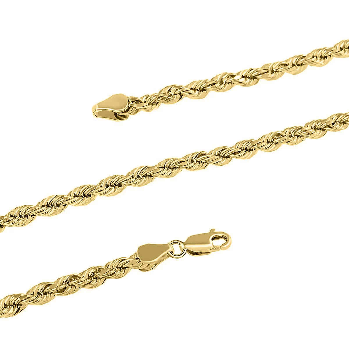 5mm Rope Chain Necklace in 10K Yellow Gold 20 Inches 8.8 Grams image number 3