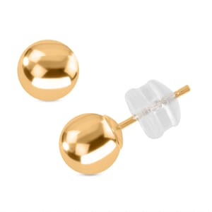 6mm Ball Stud Earrings in 14K Yellow Gold 0.20 Grams