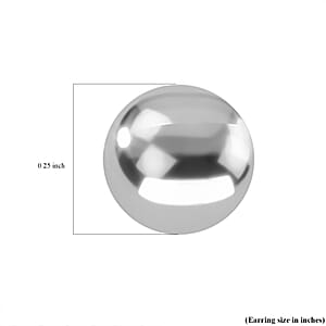 6mm Ball Stud Earrings in 14K White Gold 0.20 Grams