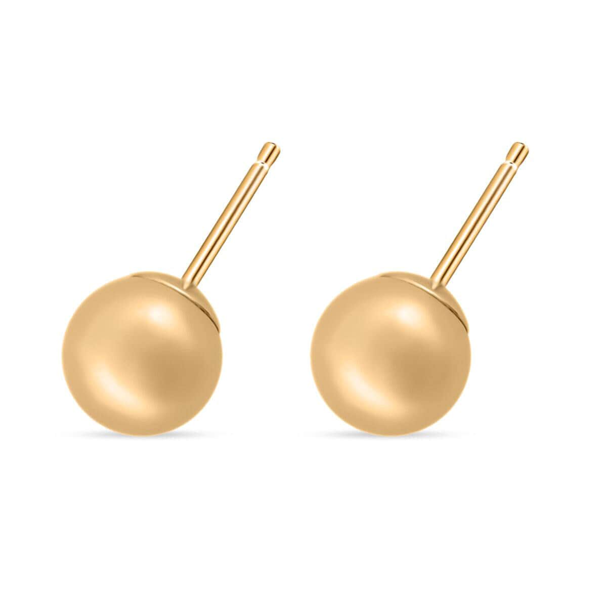 Ball Stud 7mm Earrings in 14K Yellow Gold image number 3