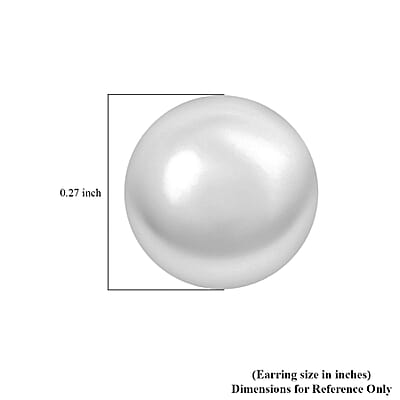  7mm Ball Stud Earrings in 14K White Gold