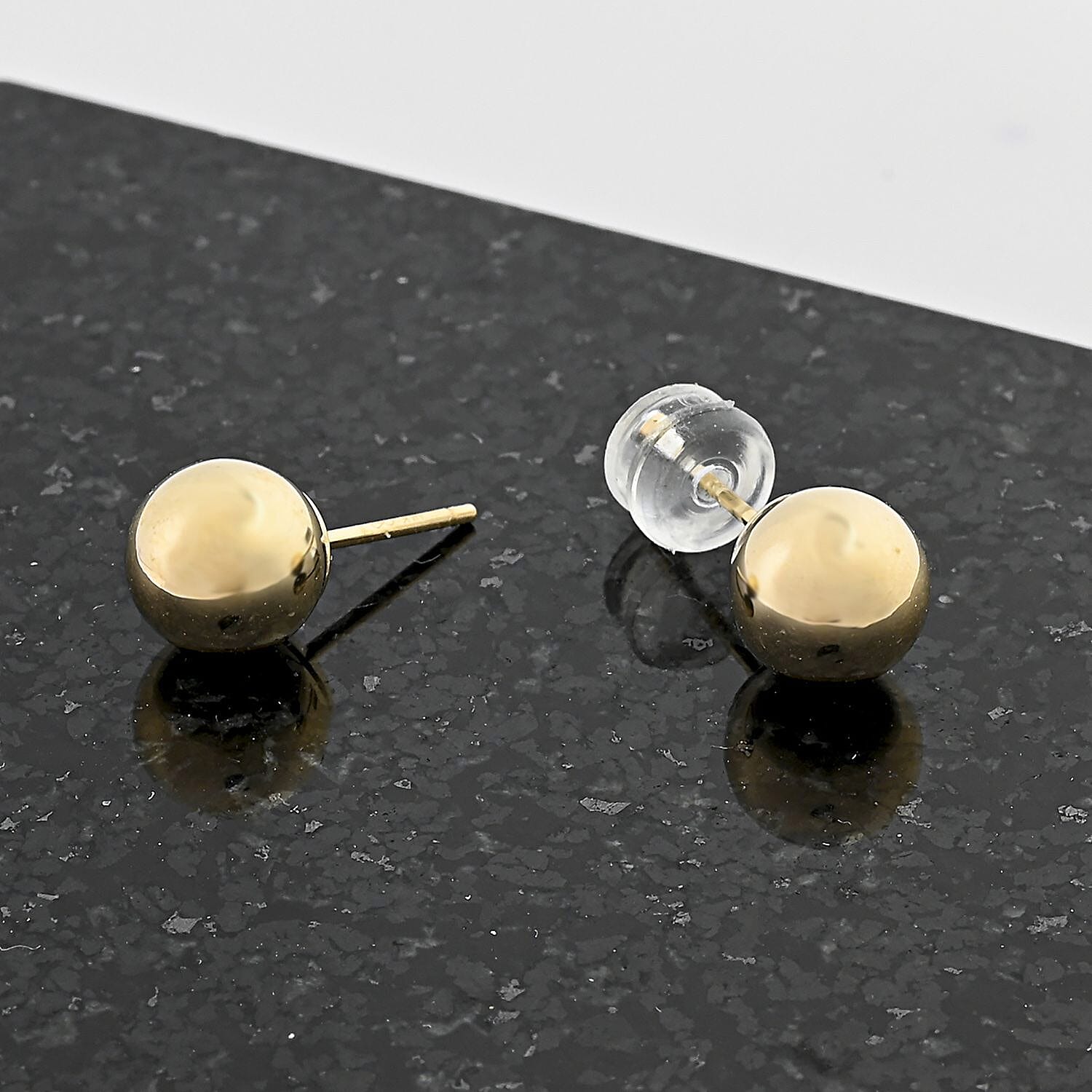 Ball Stud 8mm Earrings in 14K Yellow Gold