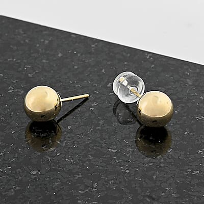 Ball Stud 8mm Earrings in 14K Yellow Gold