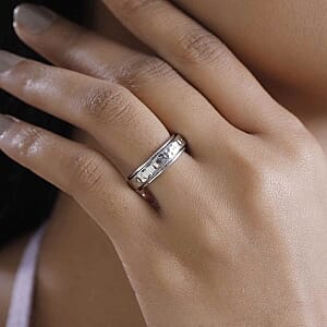 Ring in Rhodium Over Sterling Silver (Size 6.5)