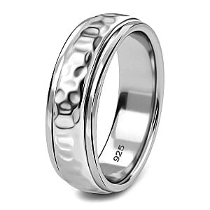 Ring in Rhodium Over Sterling Silver (Size 6.5)