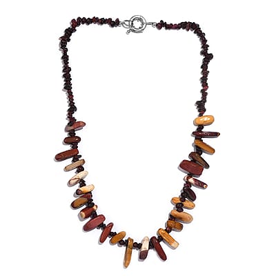 Mookite and Orissa Rhodolite Garnet 275.75 ctw Necklace 20 Inches in Platinum Bond 