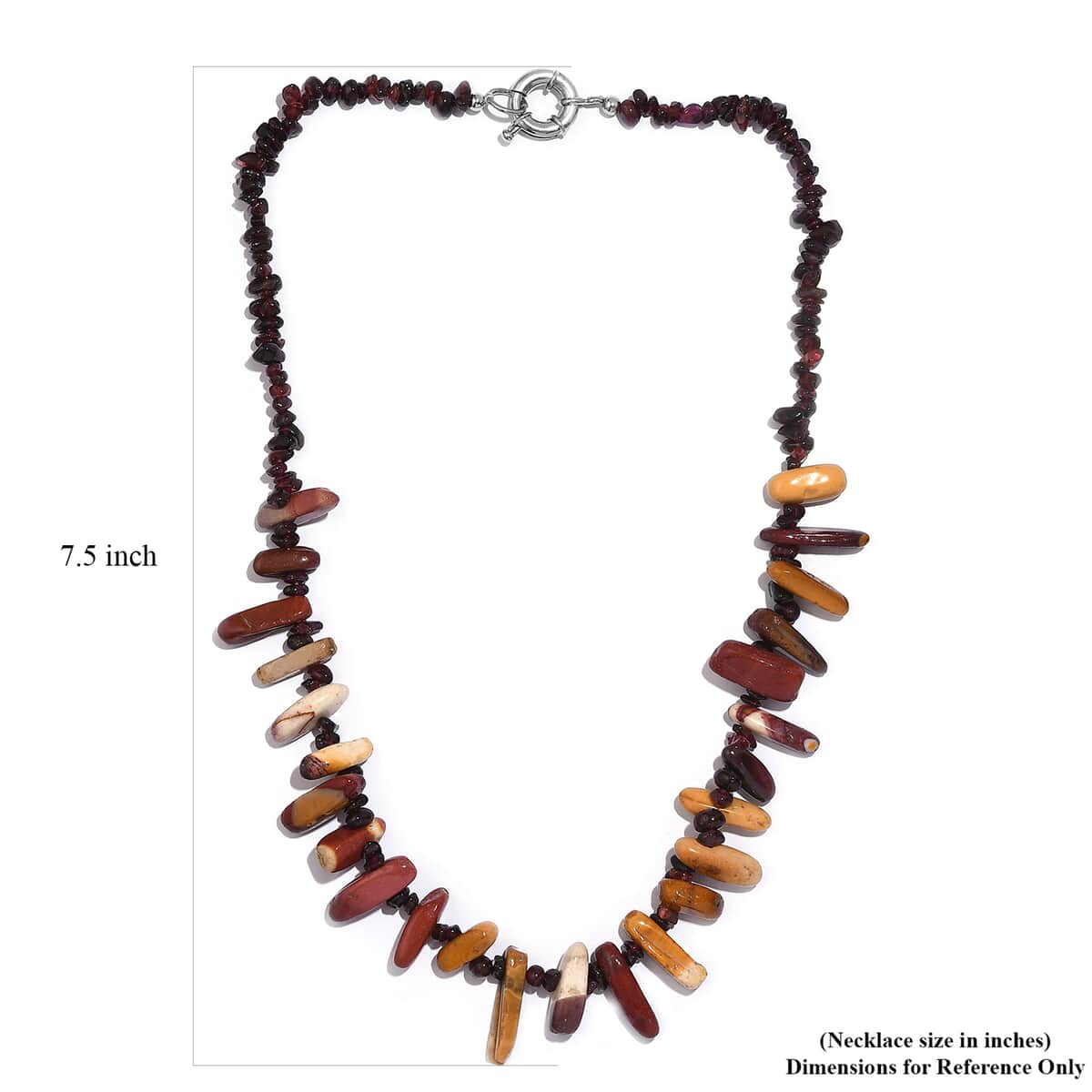 Mookite and Orissa Rhodolite Garnet 275.75 ctw Necklace 20 Inches in Platinum Bond  image number 5