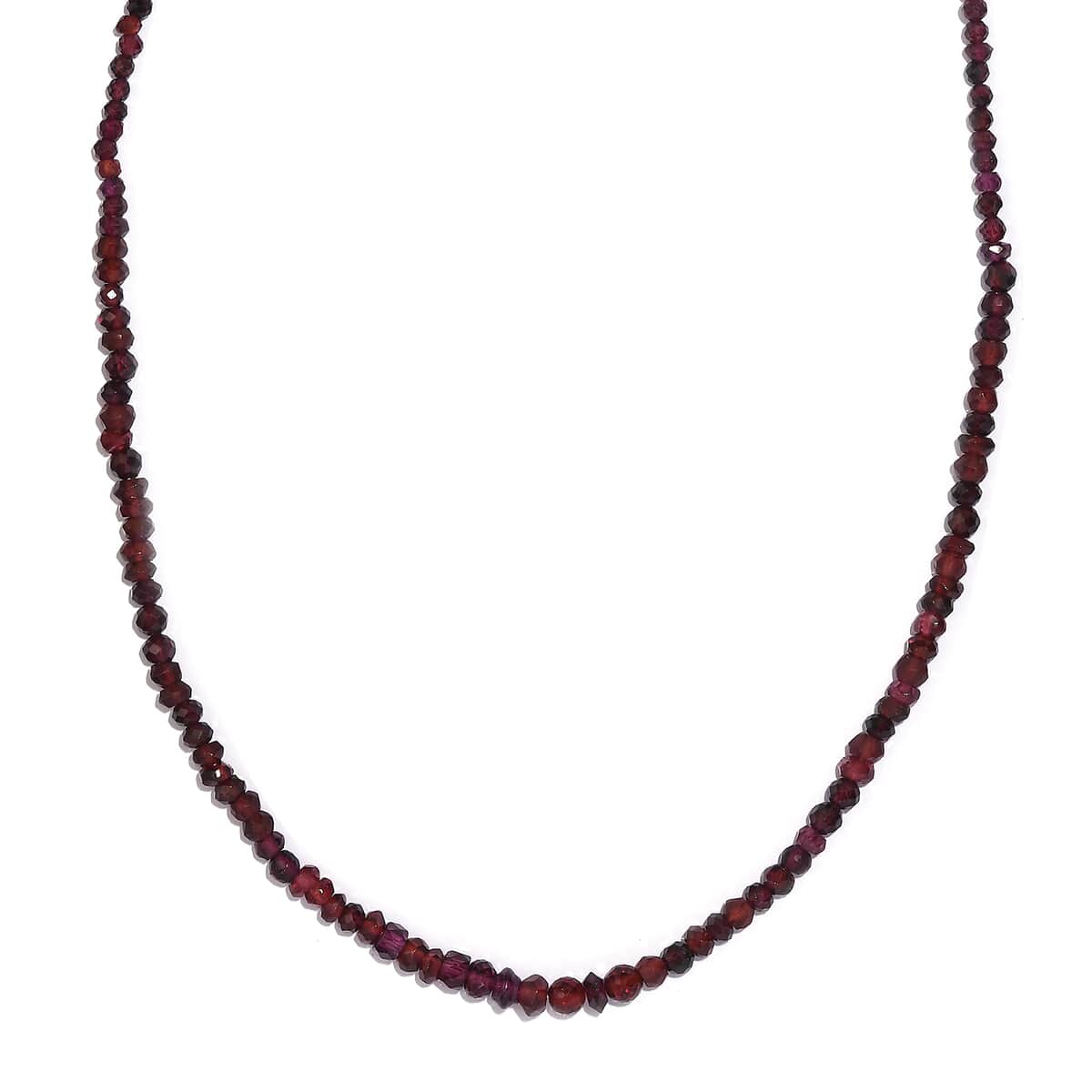 Orissa Rhodolite Garnet Beaded 95.50 ctw Necklace 20 Inches in Stainless Steel  image number 0