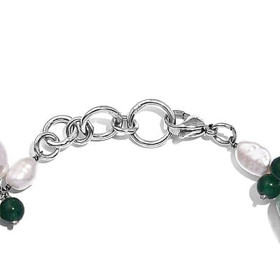 Multi Gemstone 76.15 ctw Bracelet in Stainless Stee (7.25 In) 