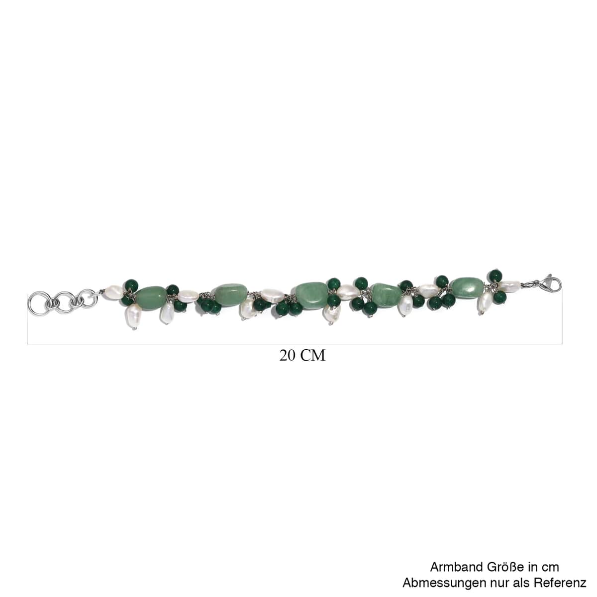 Multi Gemstone 76.15 ctw Bracelet in Stainless Stee (7.25 In)  image number 4