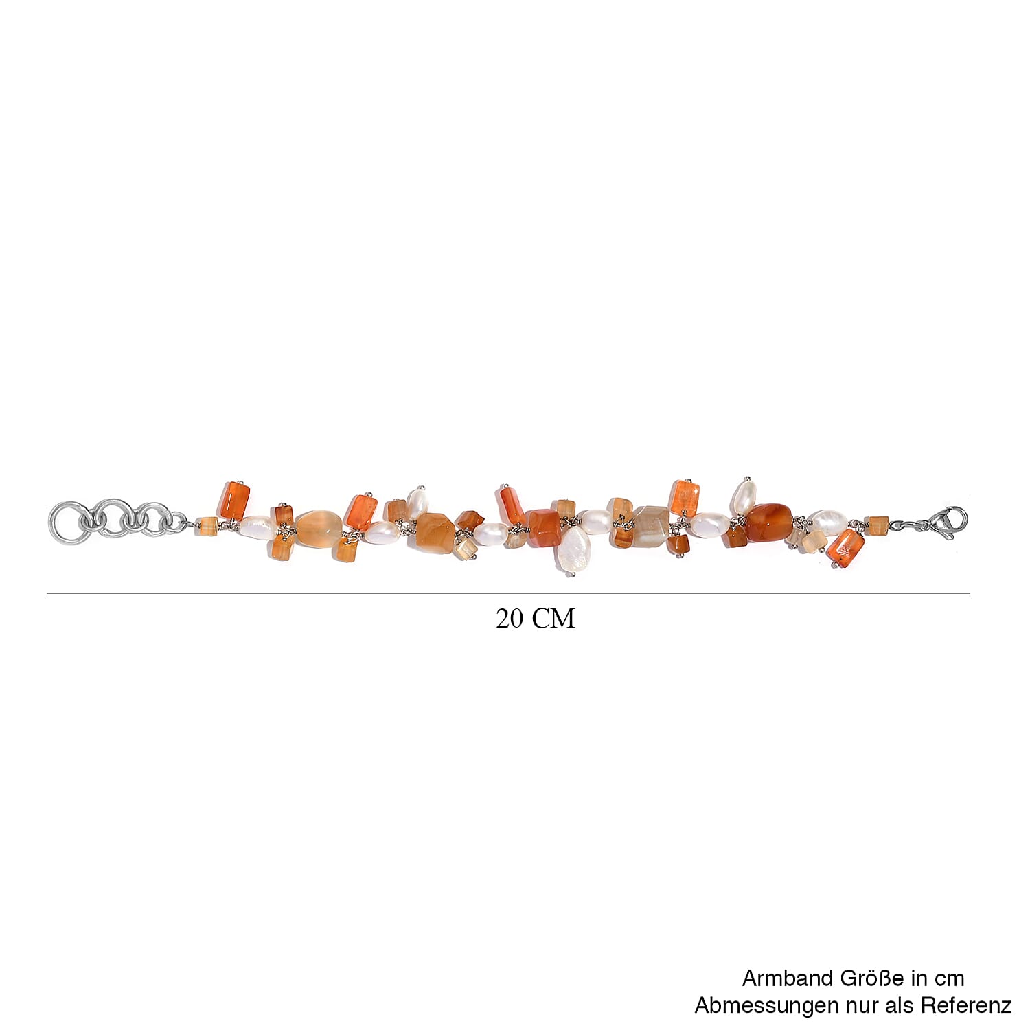 Multi Gemstone 50.95 ctw Bracelet in Stainless Steel (7.25 In)