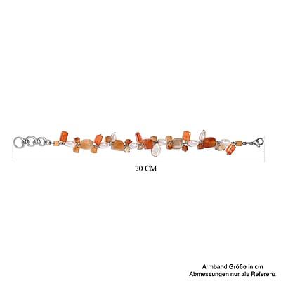 Multi Gemstone 50.95 ctw Bracelet in Stainless Steel (7.25 In)