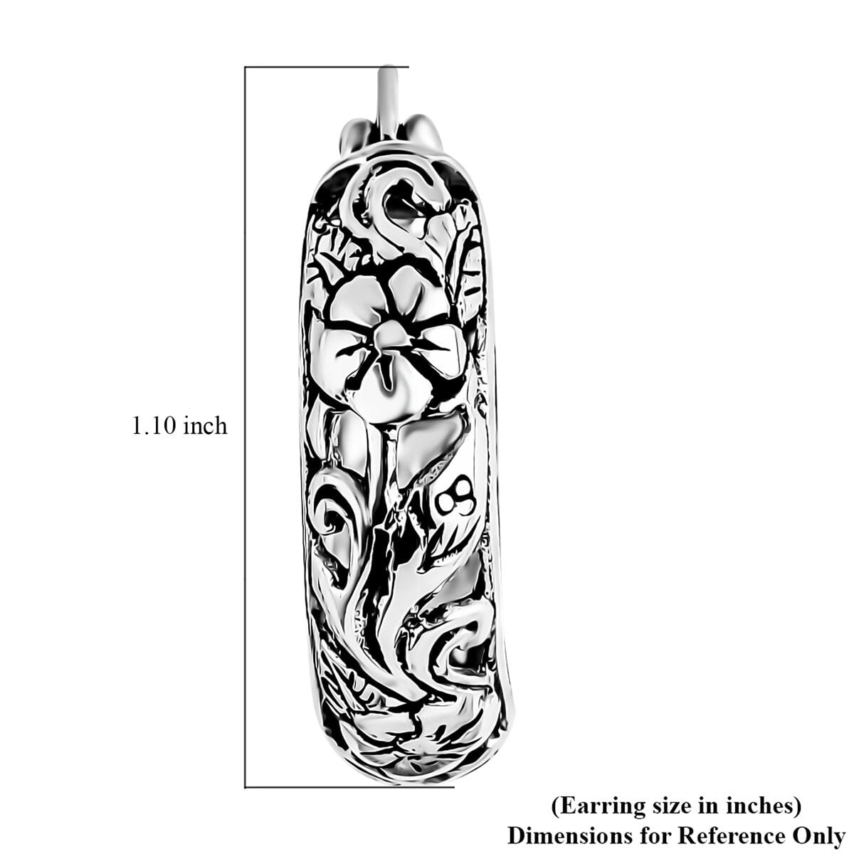 Bali Legacy Sterling Silver Frangipani Flower Earrings 6.15 Grams image number 5