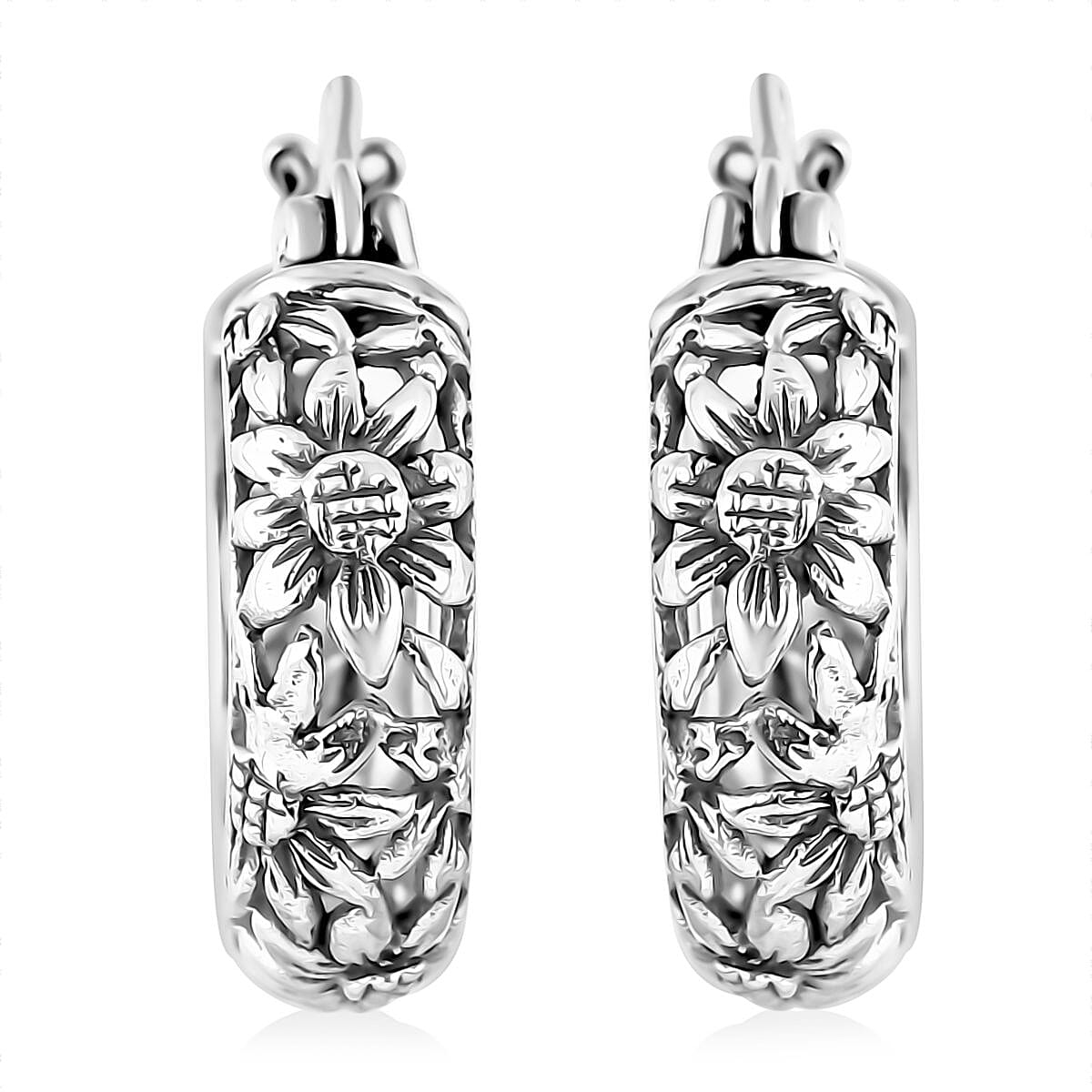 Bali Legacy Sterling Silver Sunflower Earrings 7.35 Grams image number 0