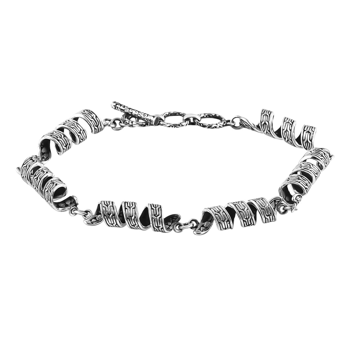 Bali Legacy Milky Way Tulang Naga Chain Bracelet in Sterling Silver (6.50-8.0In) 17.60 Grams image number 0