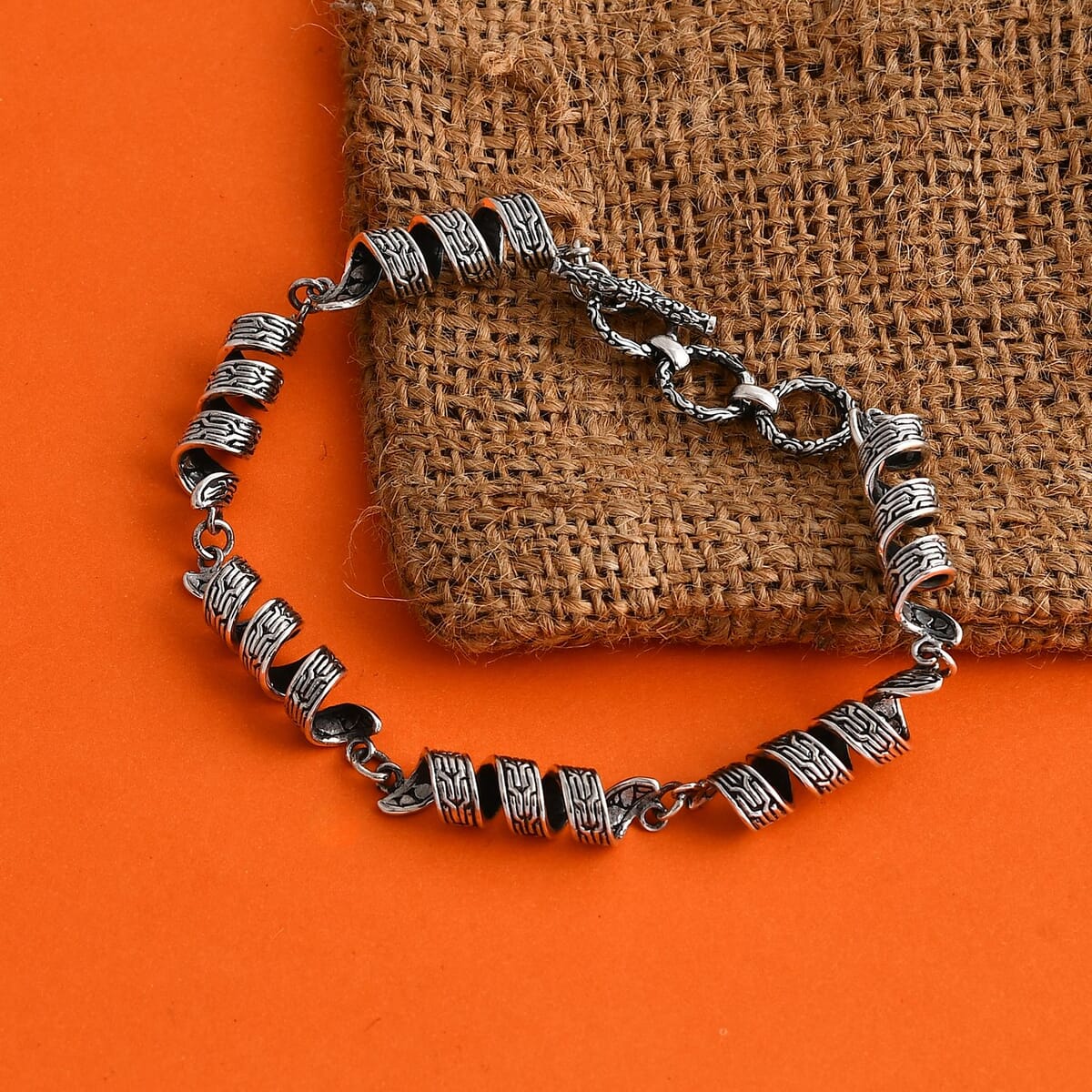 Bali Legacy Milky Way Tulang Naga Chain Bracelet in Sterling Silver (6.50-8.0In) 17.60 Grams image number 1