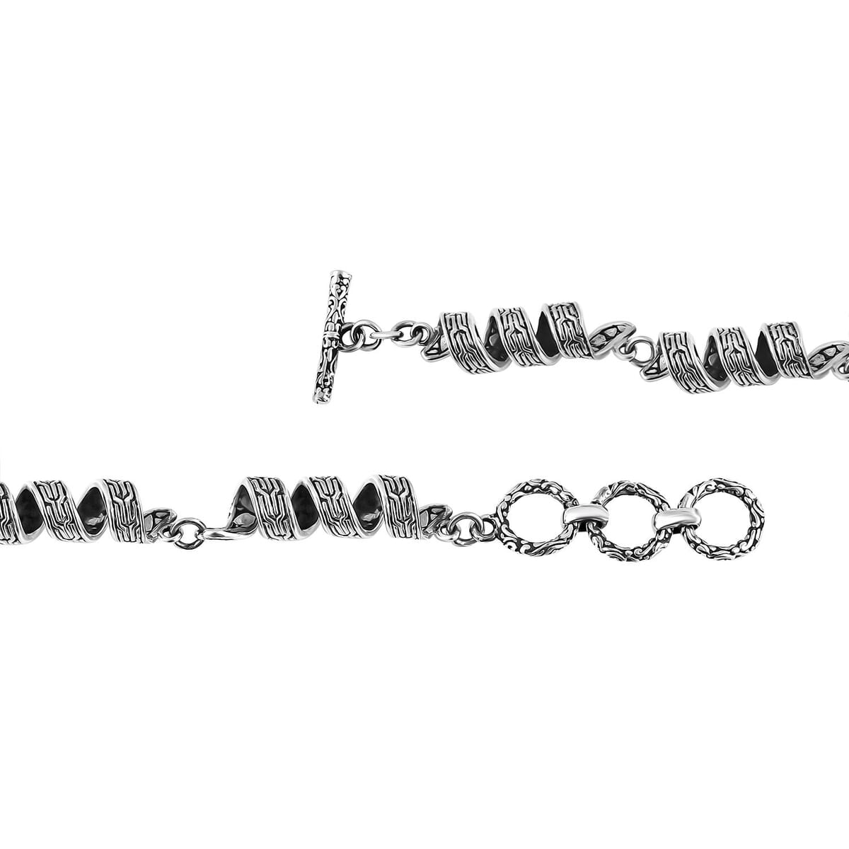 Bali Legacy Milky Way Tulang Naga Chain Bracelet in Sterling Silver (6.50-8.0In) 17.60 Grams image number 4
