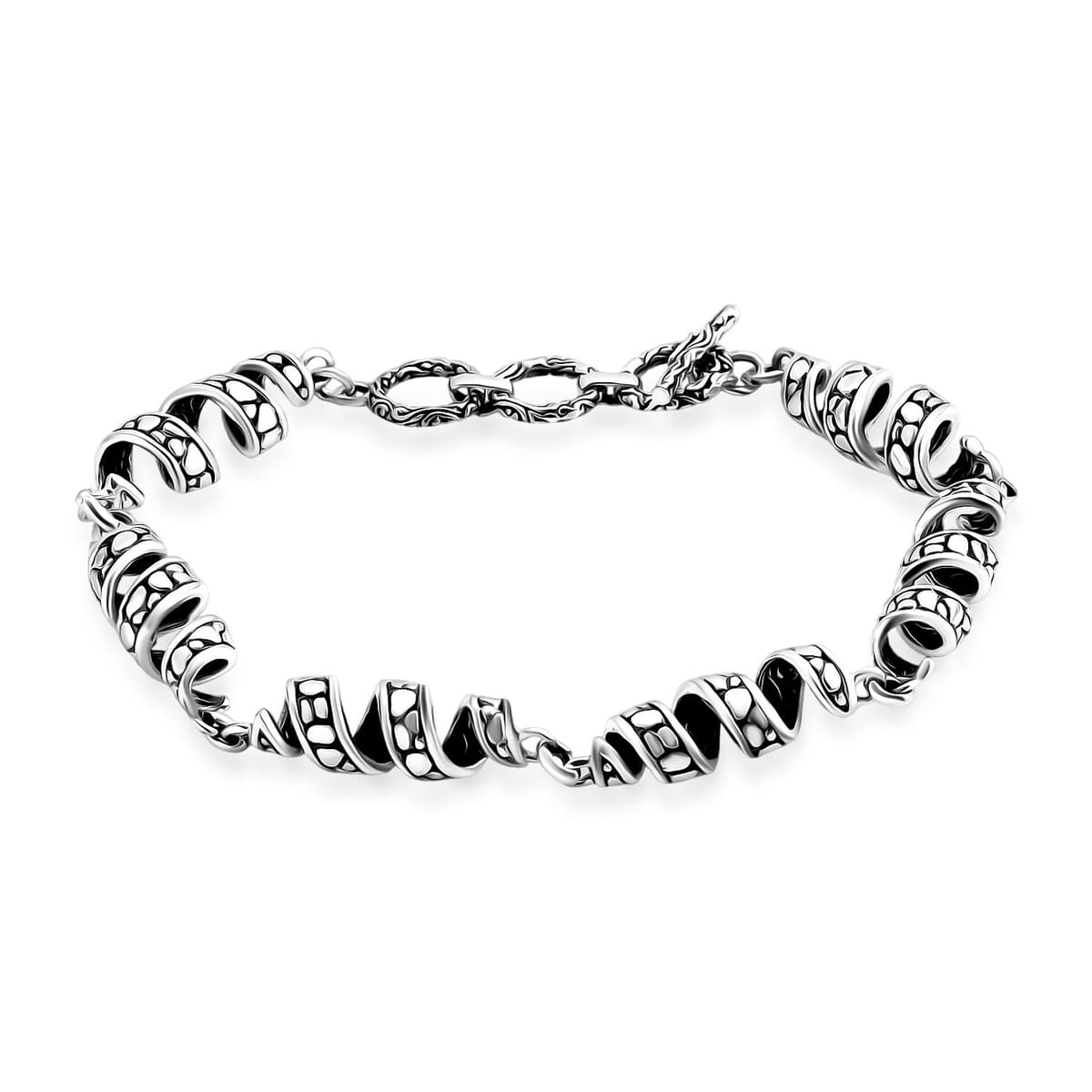 Bali Legacy Milky Way Pebble Chain Bracelet in Sterling Silver (6.50-8.0In) 14.60 Grams image number 0