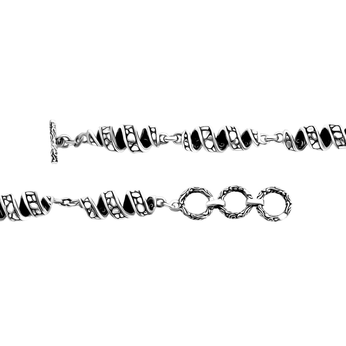 Bali Legacy Milky Way Pebble Chain Bracelet in Sterling Silver (6.50-8.0In) 14.60 Grams image number 4