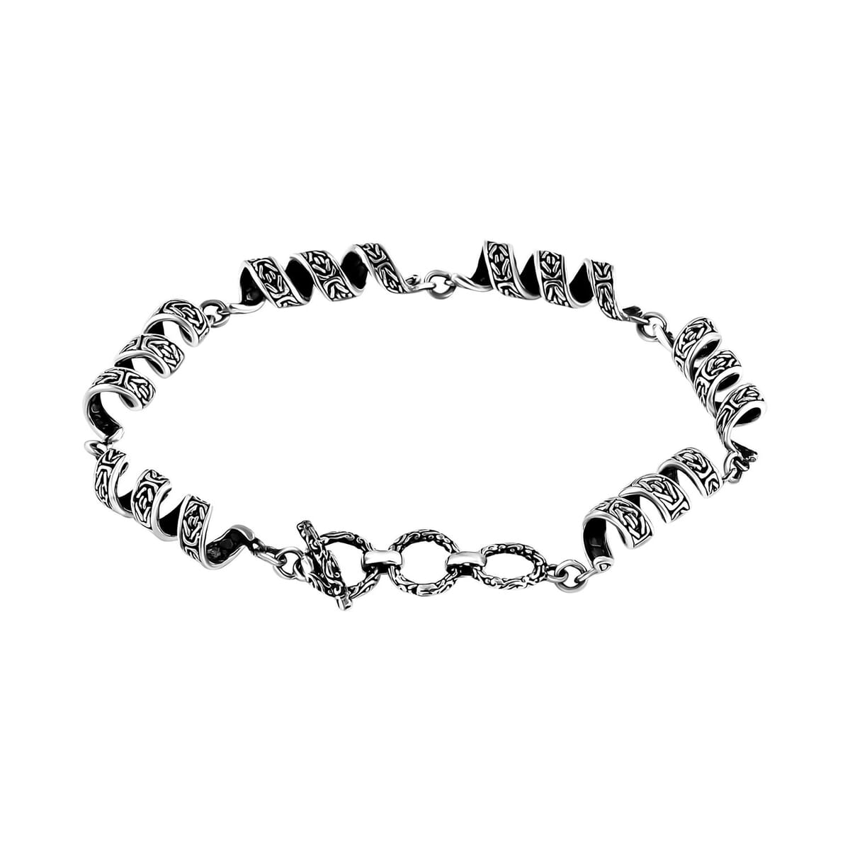 Bali Legacy Milky Way Borobudur Chain Bracelet in Sterling Silver (6.50-8.0In) 15.30 Grams image number 3