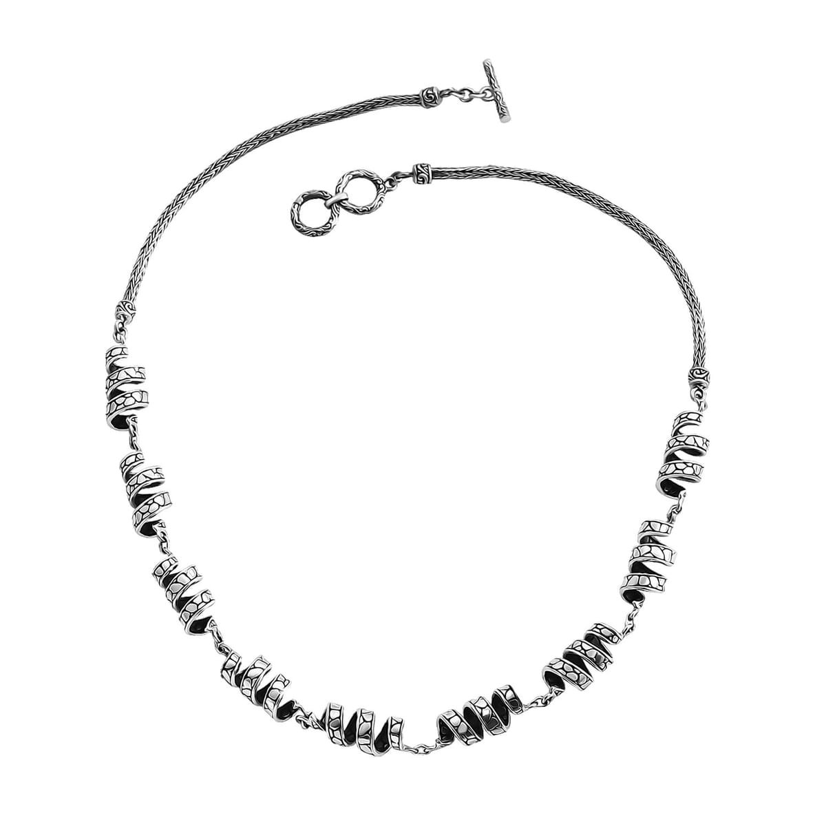 Bali Legacy Milky Way Pebble Chain Necklace in Sterling Silver 32.40 Grams 20 Inches image number 0