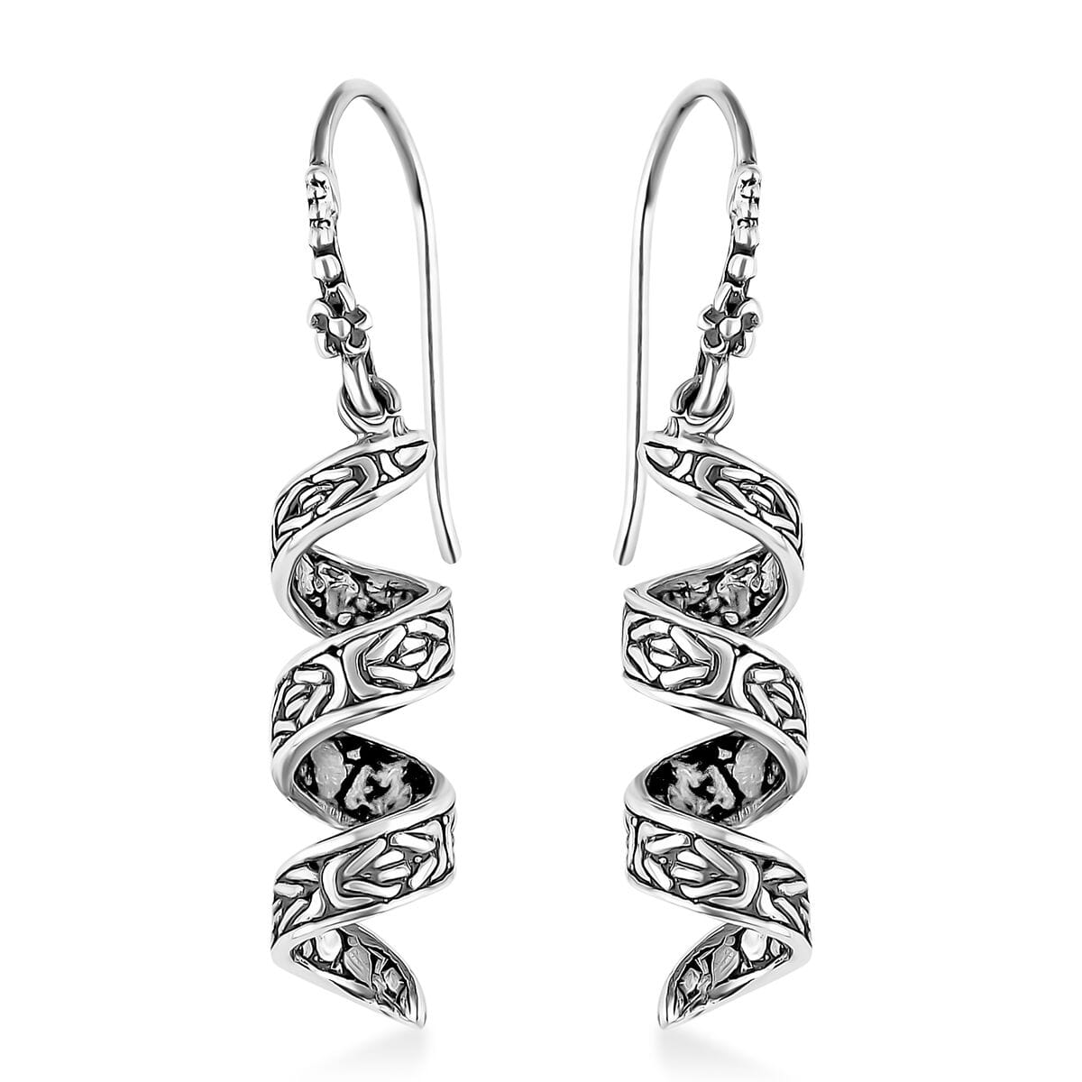 Bali Legacy Milky Way Tulang Naga Earrings in Sterling Silver 5.70 Grams image number 0