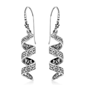 Bali Legacy Milky Way Tulang Naga Earrings in Sterling Silver 5.70 Grams