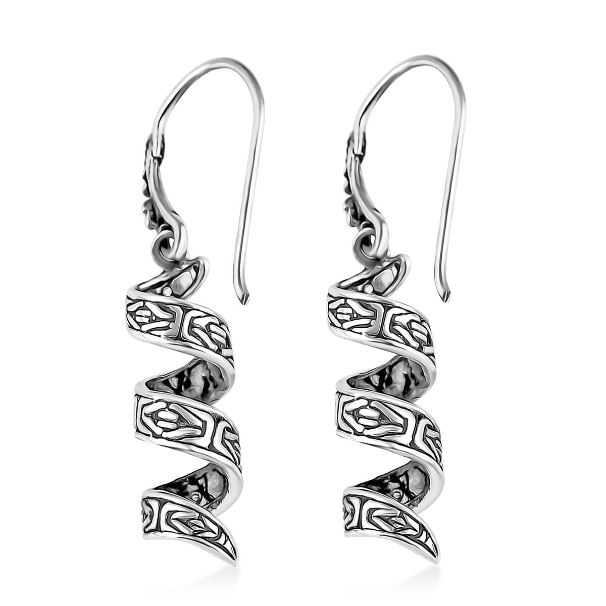 Bali Legacy Milky Way Tulang Naga Earrings in Sterling Silver 5.70 Grams image number 3