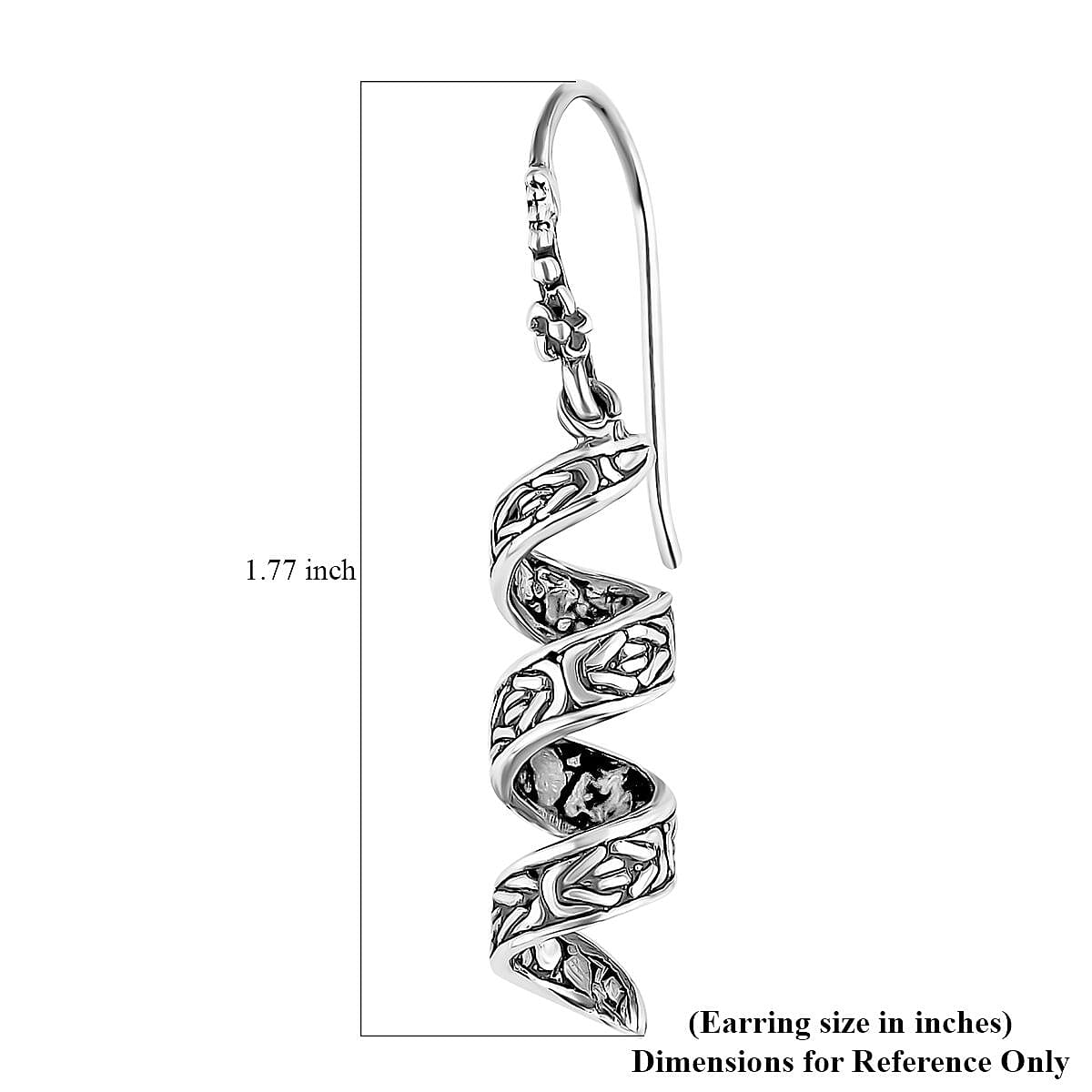 Bali Legacy Milky Way Tulang Naga Earrings in Sterling Silver 5.70 Grams