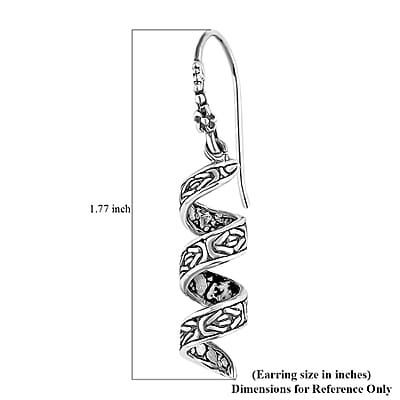 Bali Legacy Milky Way Tulang Naga Earrings in Sterling Silver 5.70 Grams