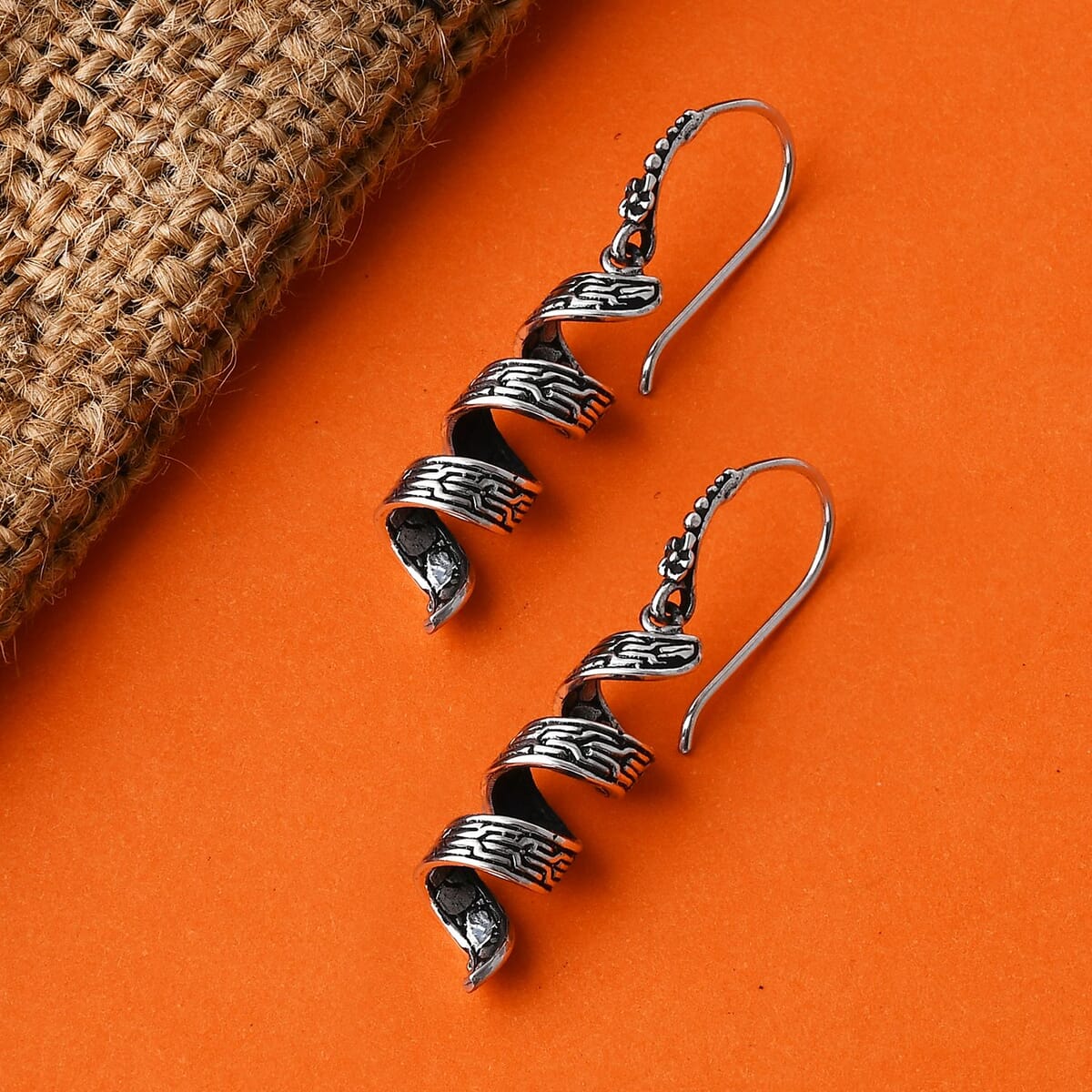 Bali Legacy Milky Way Borobudur Earrings in Sterling Silver 5.15 Grams image number 1