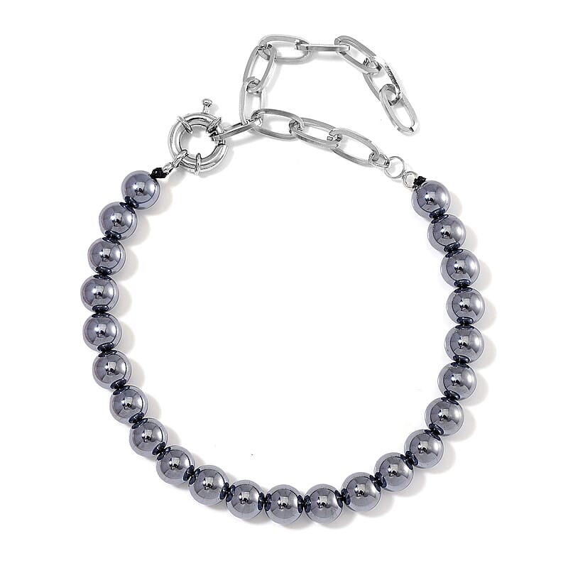 Terahertz (7-9mm) 87.00 ctw Dog Collar in Silvertone 8-12 Inches (Size XS)