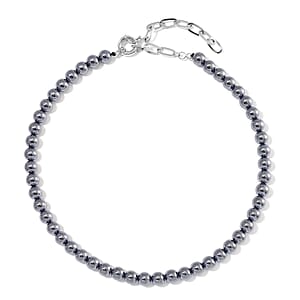 Terahertz (7-9mm) 160.00 ctw Dog Collar in Silvertone 16-20 Inches (Size M)