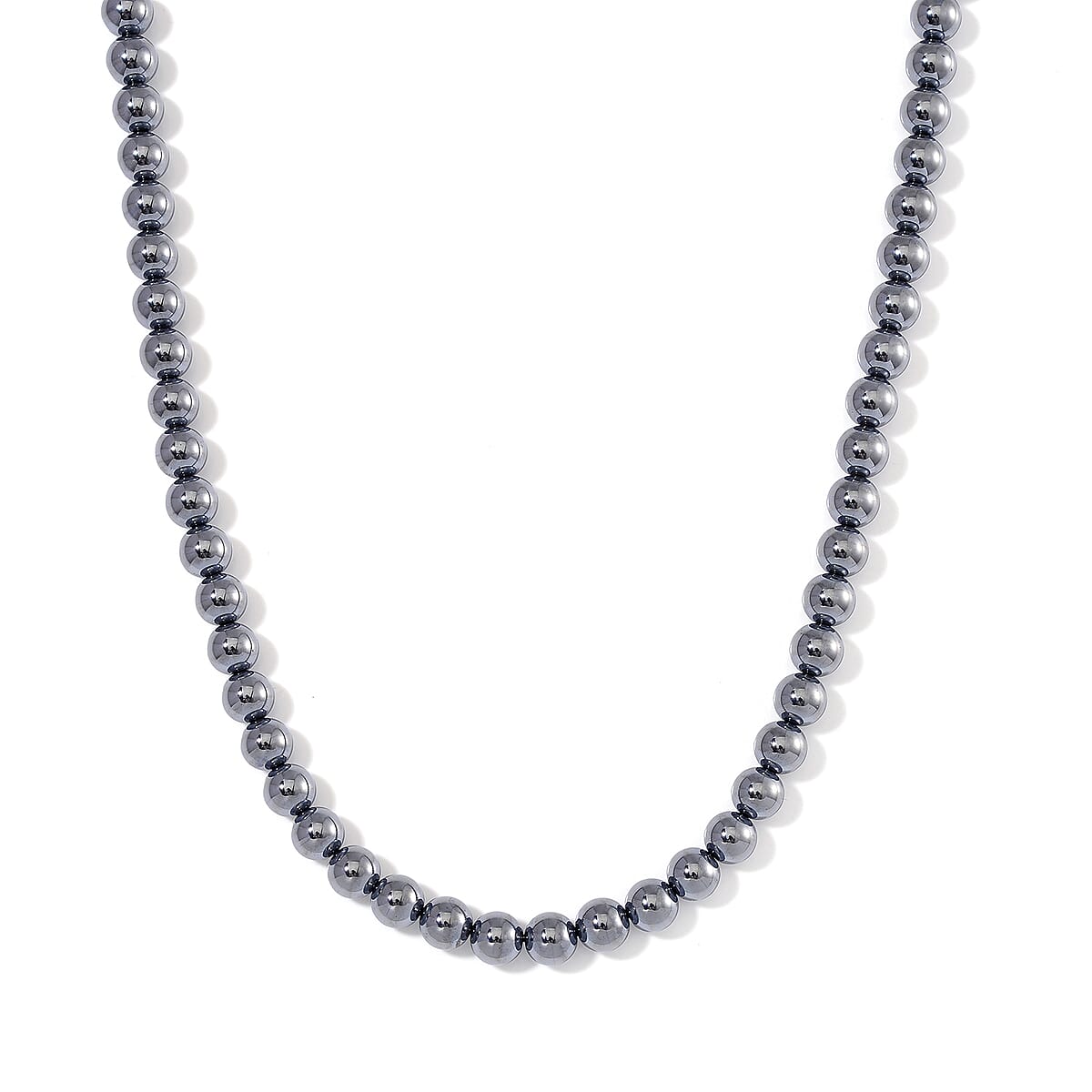 Terahertz (7-9mm) 160.00 ctw Dog Collar in Silvertone 16-20 Inches (Size M) image number 2