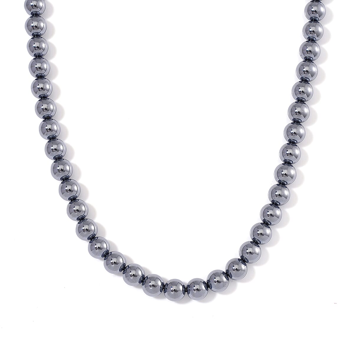 Terahertz (7-9mm) 160.00 ctw Dog Collar in Silvertone 16-20 Inches (Size M) image number 4