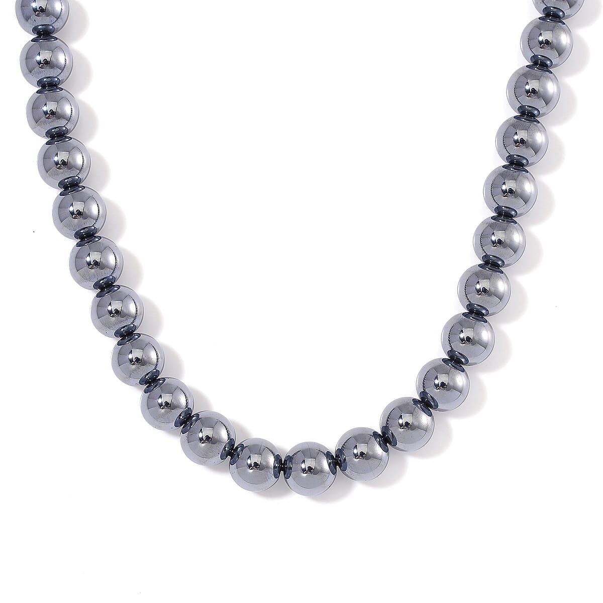 Terahertz (7-9mm) 160.00 ctw Dog Collar in Silvertone 16-20 Inches (Size M) image number 5