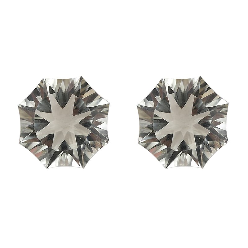 Montezuma Prasiolite Set of 2 (Octillion 10 mm) 6.63 ctw Loose Gemstone