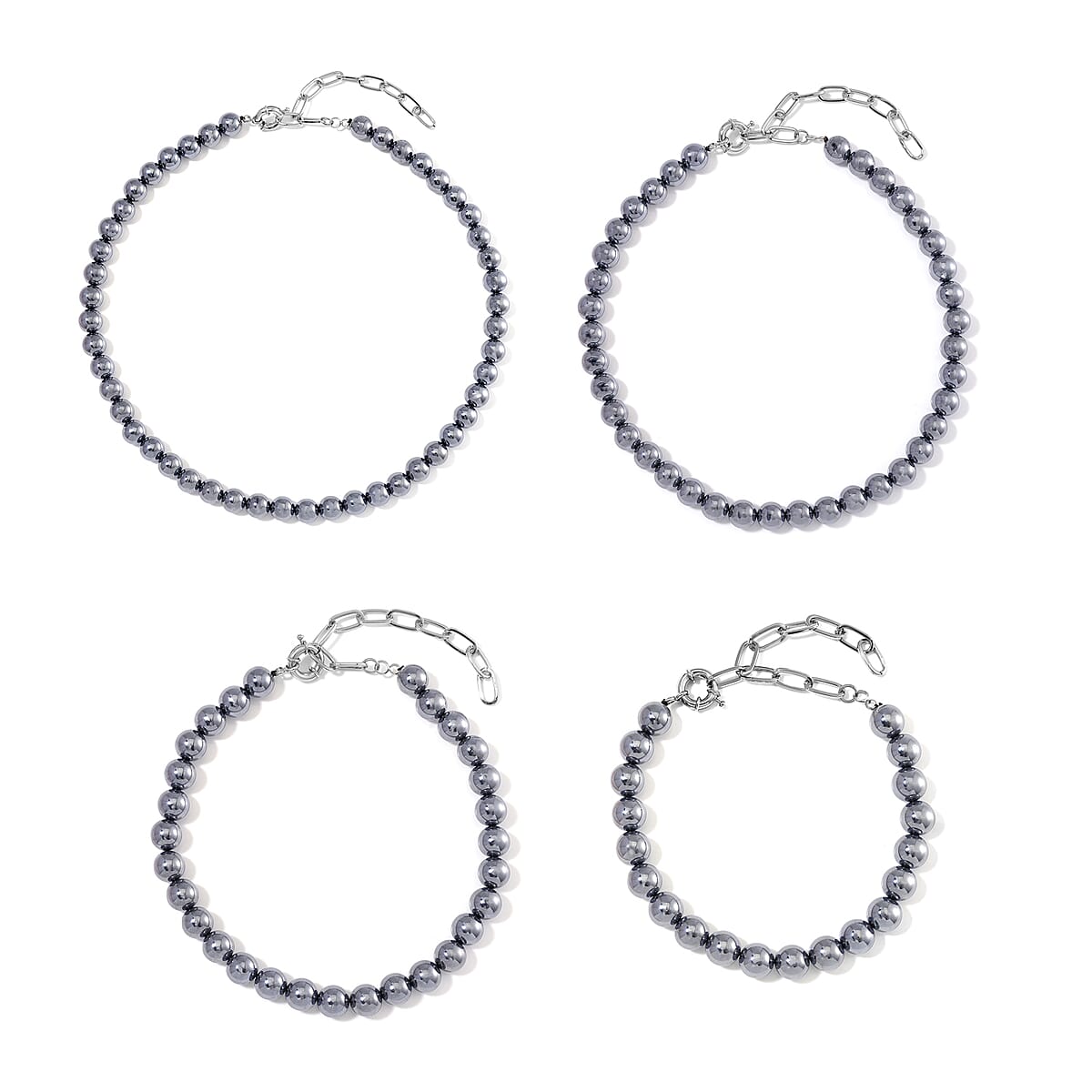 Terahertz (9-11mm) Dog Collars (16-20 Inches) (Size M) in Silvertone 200.00 ctw image number 0
