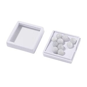 Set of 10pcs Natural Jade 7-8mm Beads 50.00 ctw