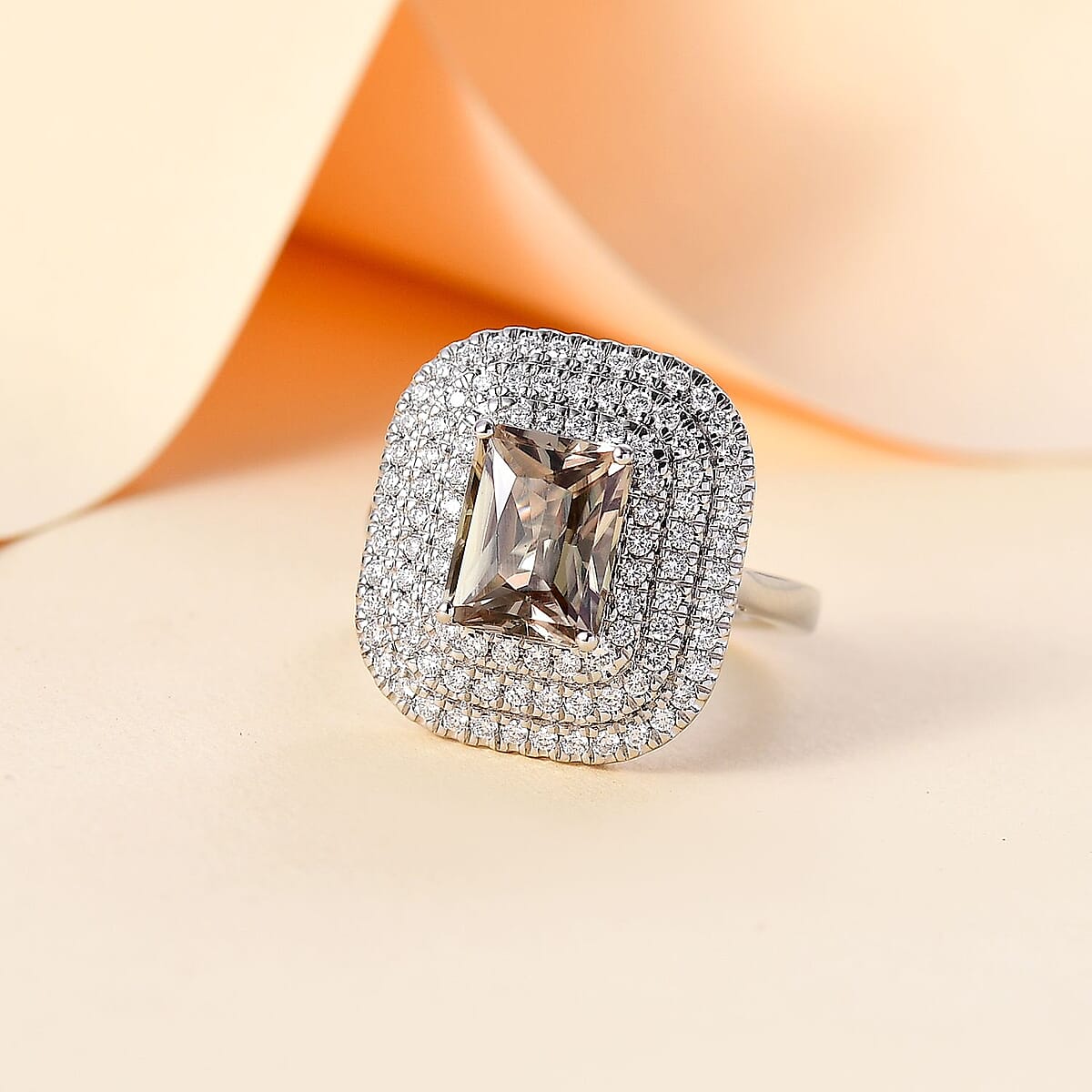 Rhapsody 950 Platinum AAAA Turkizite, Diamond (E-F, VS) Ring (Size 7) 3.59 ctw image number 1