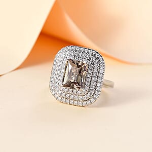 Rhapsody 950 Platinum AAAA Turkizite, Diamond (E-F, VS) Ring (Size 7) 3.59 ctw