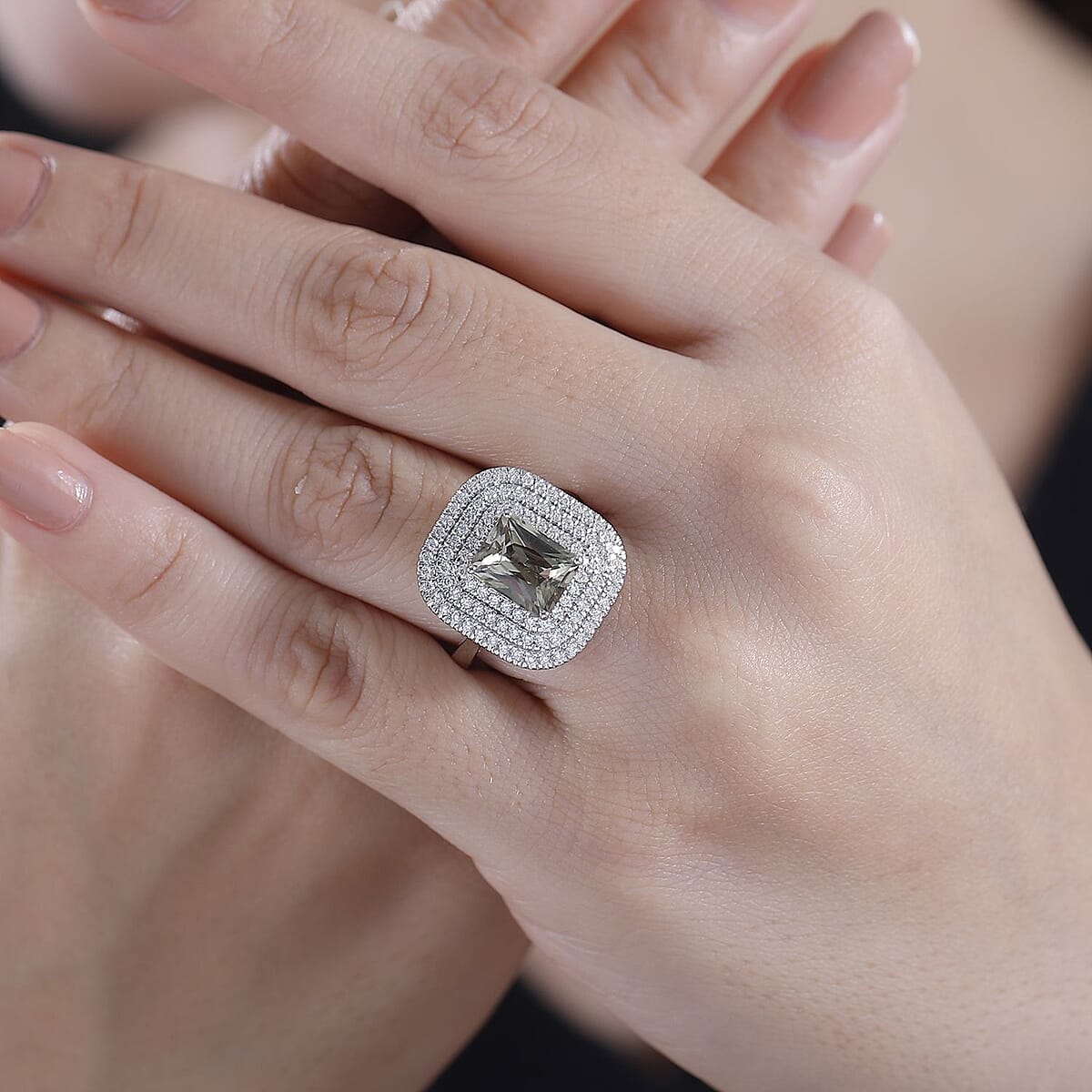 Rhapsody 950 Platinum AAAA Turkizite, Diamond (E-F, VS) Ring (Size 7) 3.59 ctw image number 2