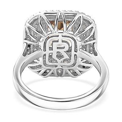 Rhapsody 950 Platinum AAAA Turkizite, Diamond (E-F, VS) Ring (Size 7) 3.59 ctw