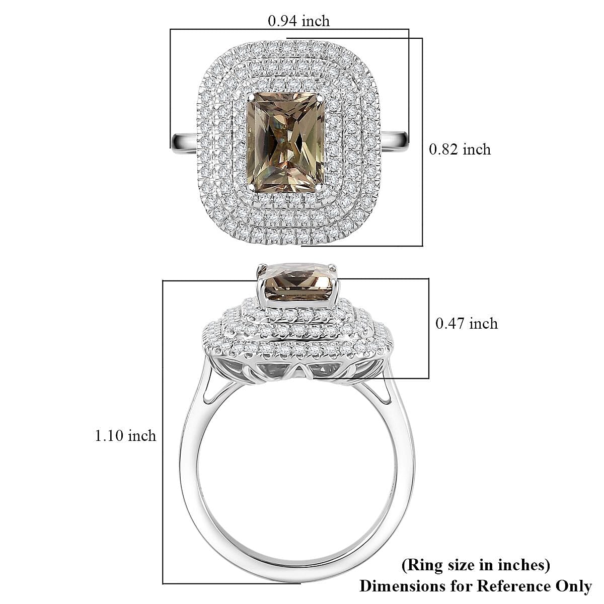 Rhapsody 950 Platinum AAAA Turkizite, Diamond (E-F, VS) Ring (Size 7) 3.59 ctw image number 5