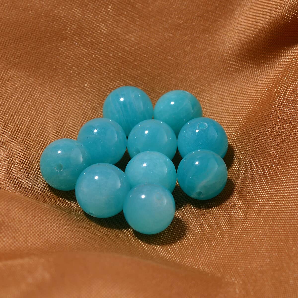 Set of 10pcs Amazonite 8-9mm Beads 50.00 ctw image number 1