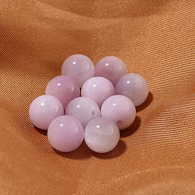 Value Buy Set of 10pcs Kunzite 8-9mm Beads 50.00 ctw