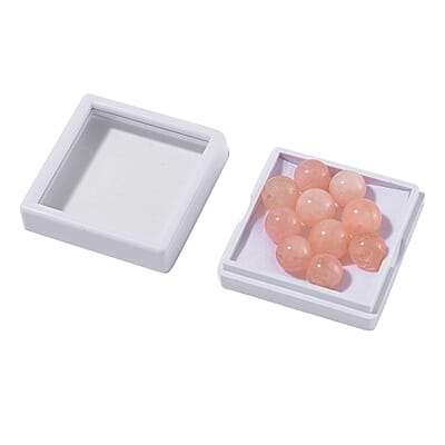 Set of 10pcs Marropino Morganite 8-9mm Beads 50.00 ctw