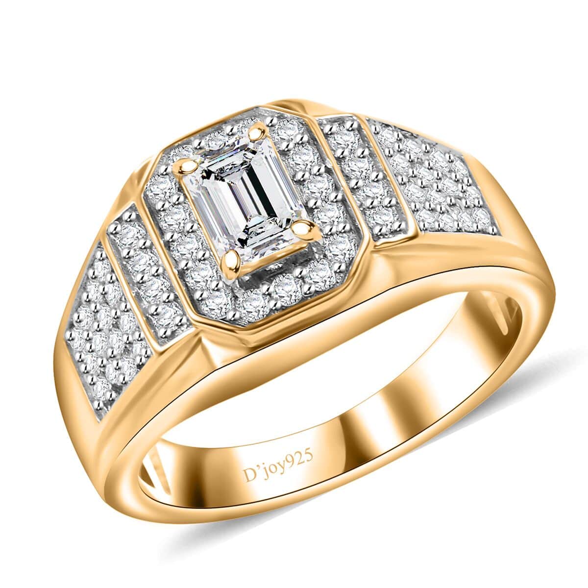 Luxuriant Lab Grown Diamond 1.50 ctw Men's Ring in 18K Vermeil Yellow Gold Over Sterling Silver (Size 10.0) (Del. in 10-12 Days) image number 0