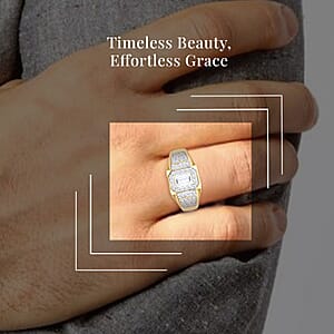 Luxuriant Lab Grown Diamond VS 1.50 ctw Men's Ring in 18K Vermeil Yellow Gold Over Sterling Silver (Size 11.0)