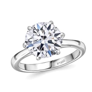 IGI Certified Luxuriant Lab Grown Diamond G VS2 3.00 ctw Solitaire Ring in 950 Platinum (Size 10.0) 4.25 Grams